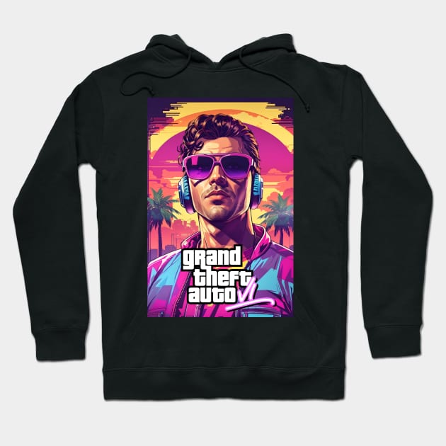 grand theft auto 6 - 004 Hoodie by Buff Geeks Art